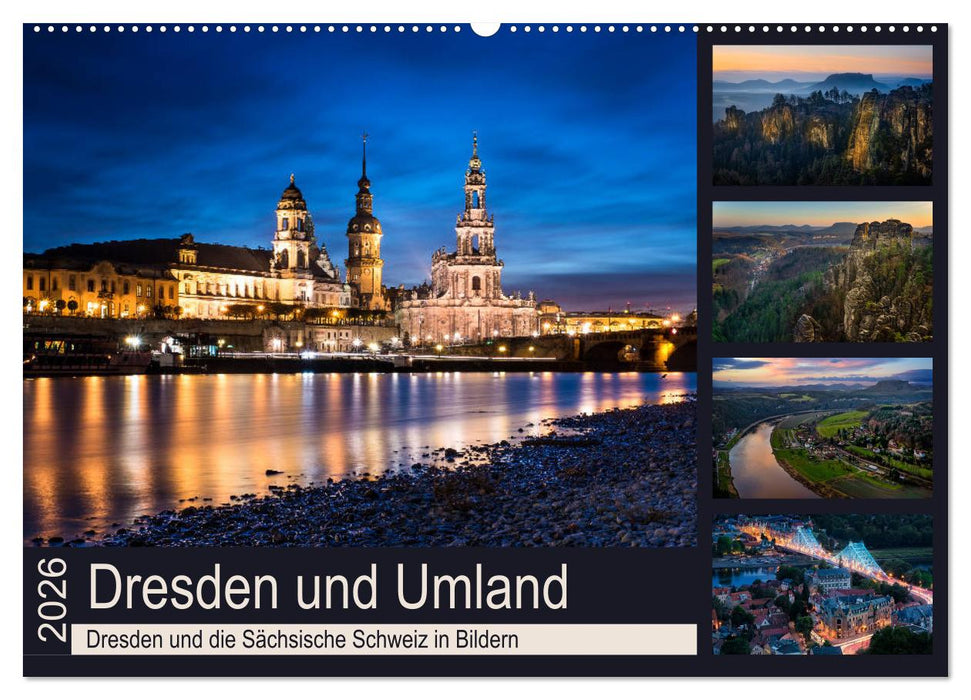 Dresden und Umland (CALVENDO Wandkalender 2026)