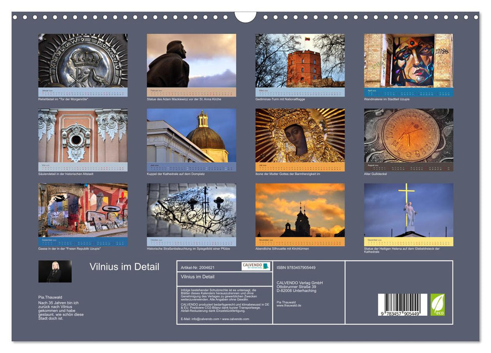 Vilnius im Detail (CALVENDO Wandkalender 2026)