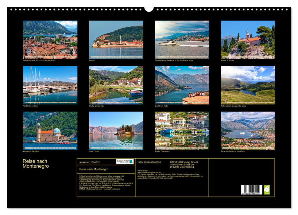 Reise nach Montenegro (CALVENDO Wandkalender 2026)