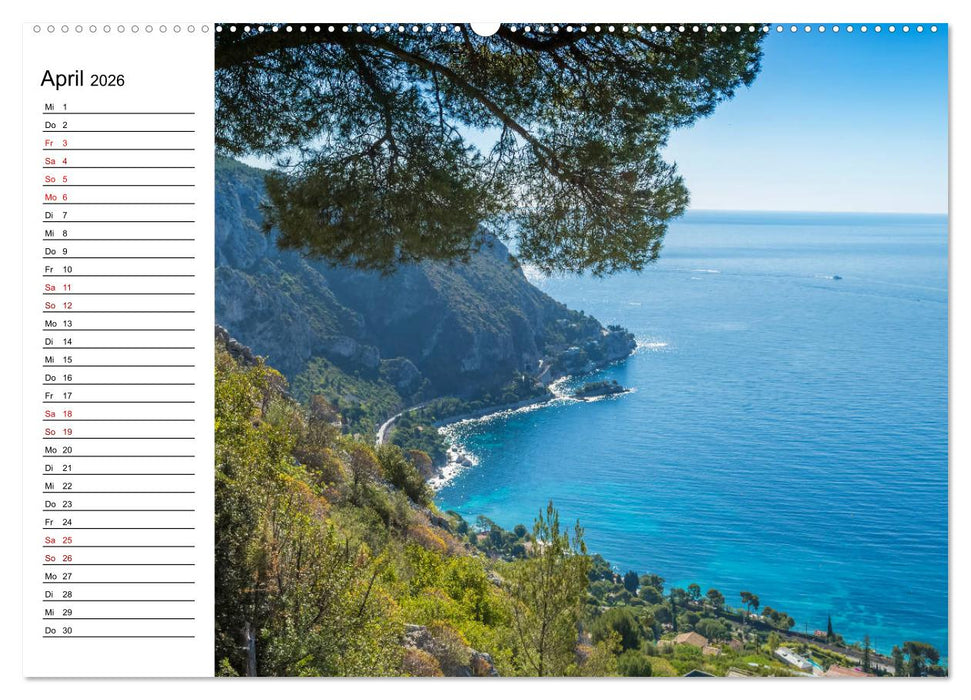 CÔTE D’AZUR Bezaubernde Orte (CALVENDO Wandkalender 2026)