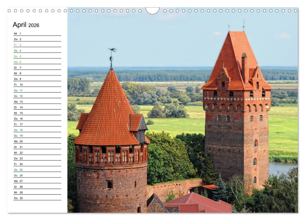 Tangermünde - Fachwerk- und Backsteinbauten-Stadt an der Elbe (CALVENDO Wandkalender 2026)