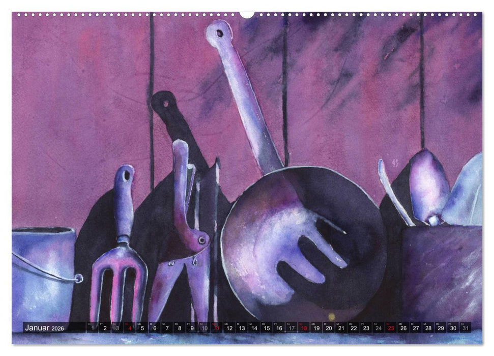 Garten Aquarelle (CALVENDO Wandkalender 2026)