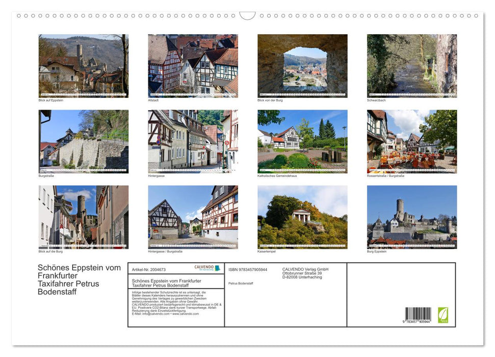Schönes Eppstein vom Frankfurter Taxifahrer Petrus Bodenstaff (CALVENDO Wandkalender 2026)