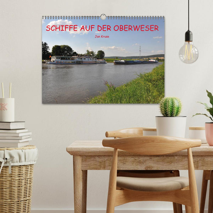 Schiffe auf der Oberweser (CALVENDO Wandkalender 2026)