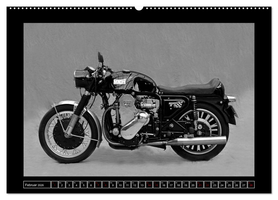 Münch Mammut TT in schwarzweiss (CALVENDO Wandkalender 2026)