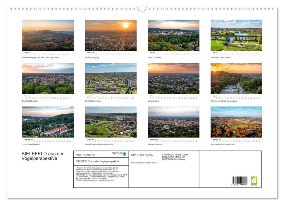 BIELEFELD aus der Vogelperspektive (CALVENDO Wandkalender 2026)