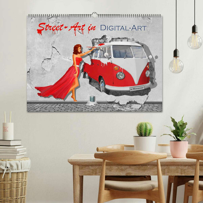 Street-Art in Digital-Art by Mausopardia (CALVENDO Wandkalender 2026)
