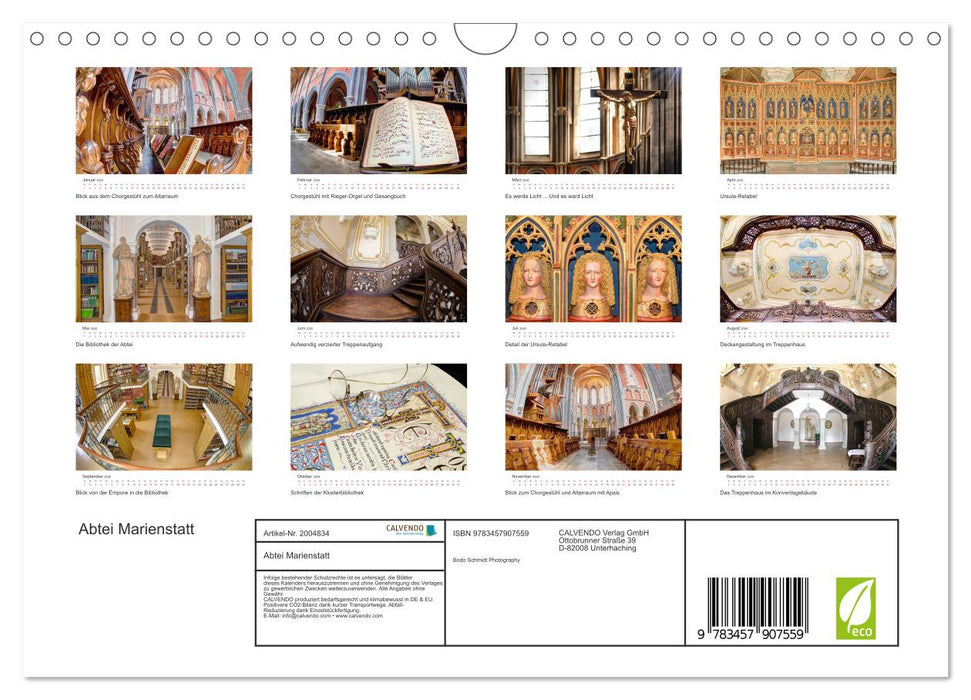 Abtei Marienstatt (CALVENDO Wandkalender 2026)