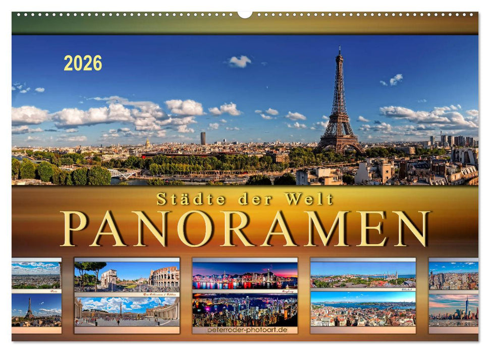 Städte der Welt, Panoramen (CALVENDO Wandkalender 2026)