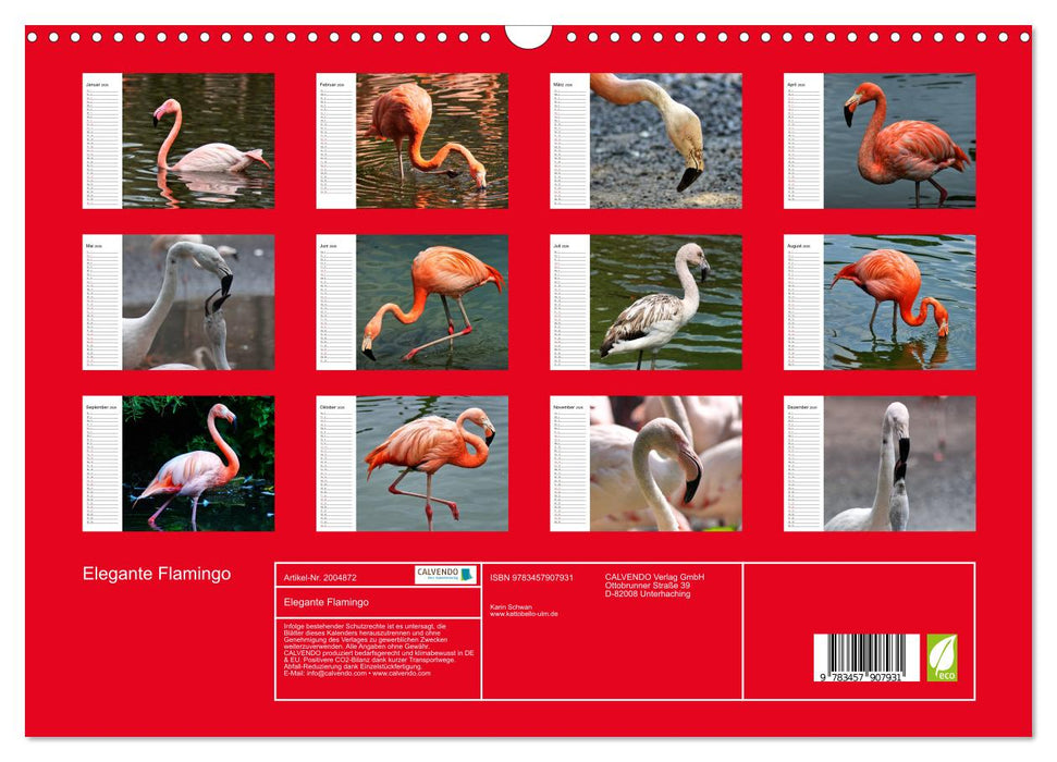 Elegante Flamingo (CALVENDO Wandkalender 2026)