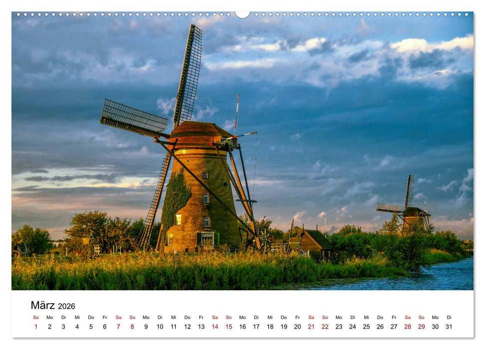 Märchenhafte Windmühlen (CALVENDO Wandkalender 2026)