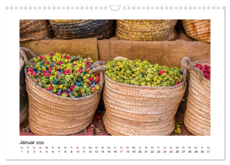 Marokko - Farbenfrohe Märkte (CALVENDO Wandkalender 2026)