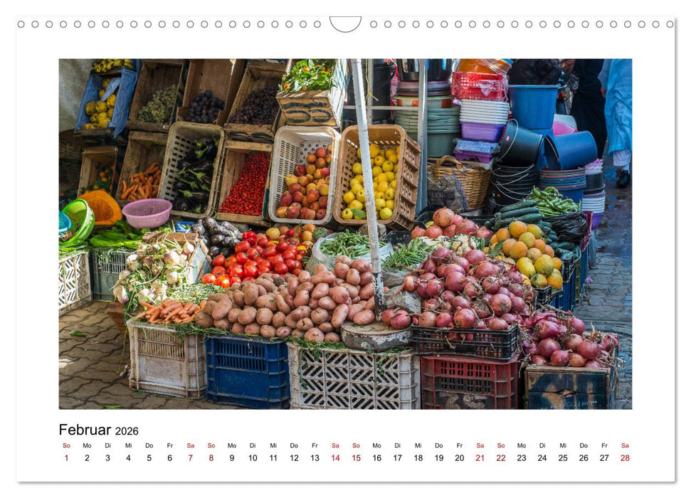 Marokko - Farbenfrohe Märkte (CALVENDO Wandkalender 2026)