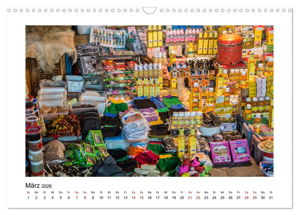 Marokko - Farbenfrohe Märkte (CALVENDO Wandkalender 2026)
