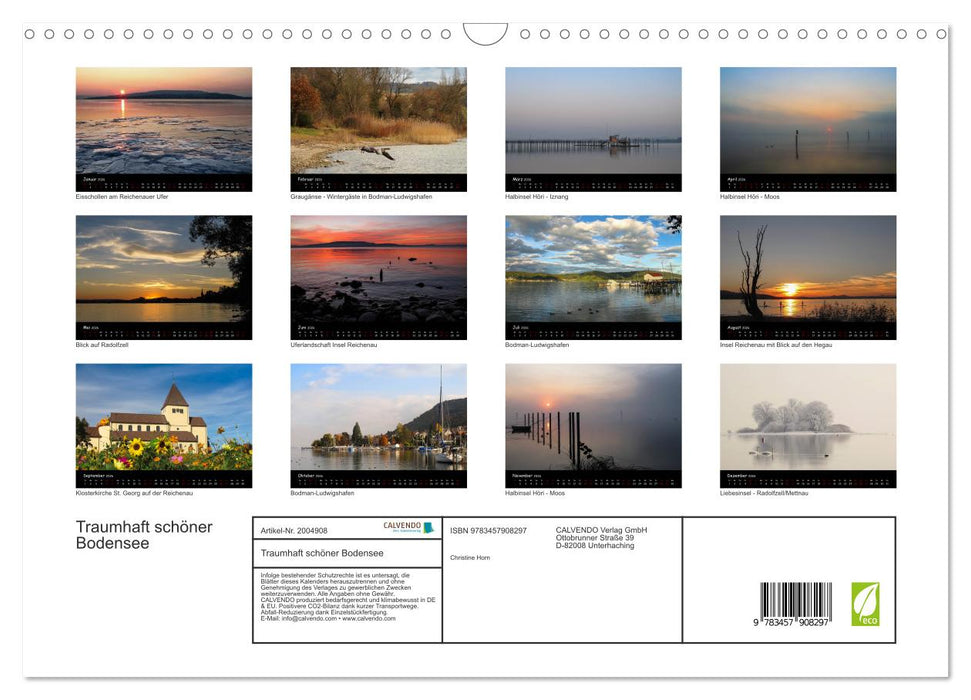 Traumhaft schöner Bodensee (CALVENDO Wandkalender 2026)