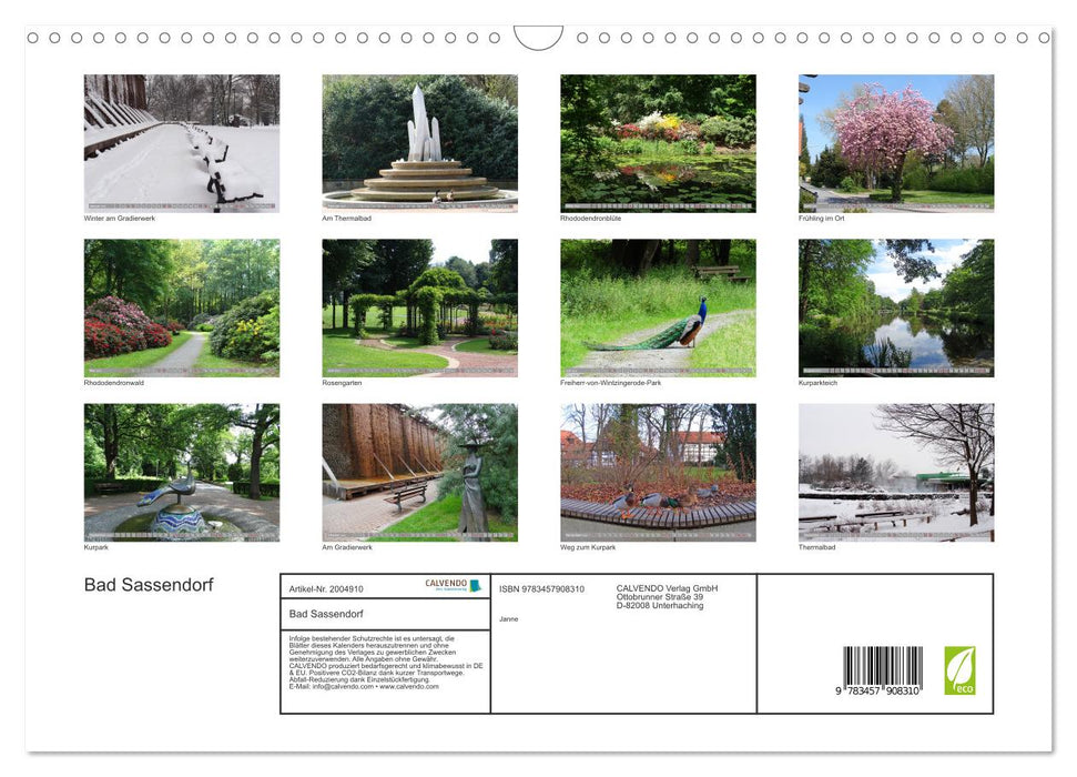 Bad Sassendorf (CALVENDO Wandkalender 2026)