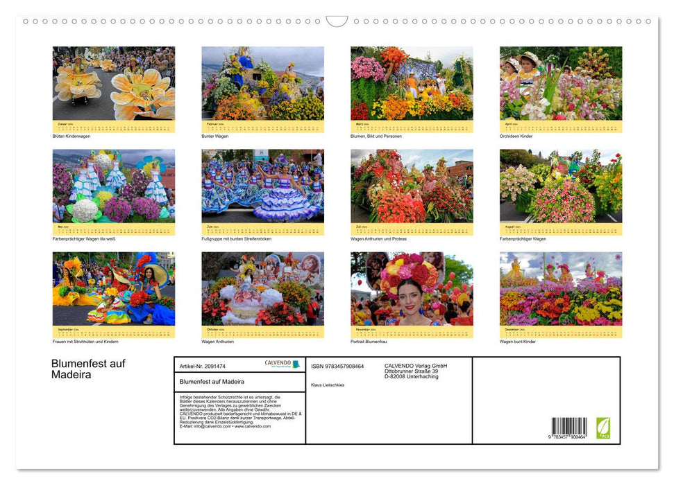 Blumenfest auf Madeira (CALVENDO Wandkalender 2026)
