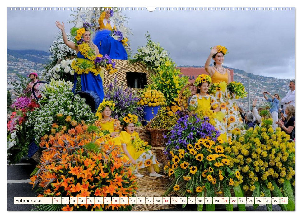 Blumenfest auf Madeira (CALVENDO Wandkalender 2026)