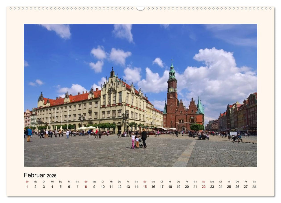 Breslau - Schlesiens Herz an der Oder (CALVENDO Premium Wandkalender 2026)