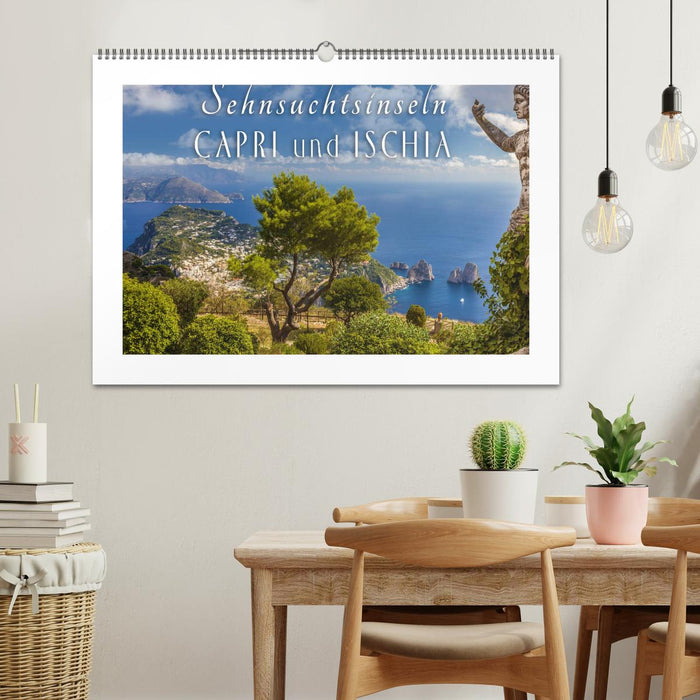 Sehnsuchtsinseln Capri und Ischia (CALVENDO Wandkalender 2026)