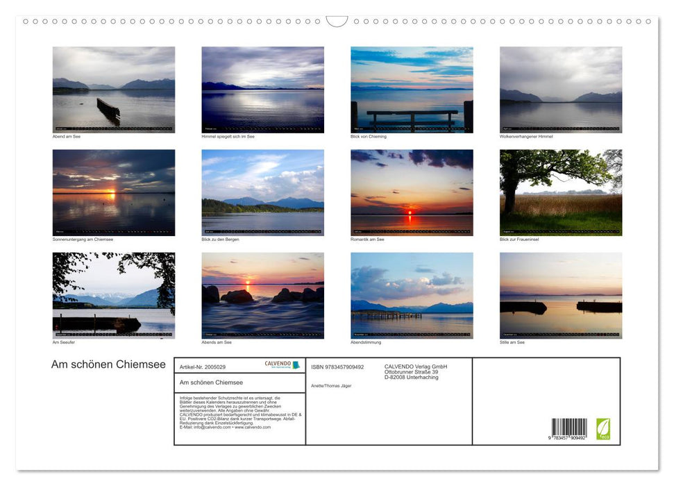 Am schönen Chiemsee (CALVENDO Wandkalender 2026)