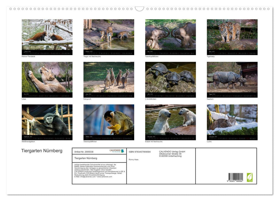 Tiergarten Nürnberg (CALVENDO Wandkalender 2026)