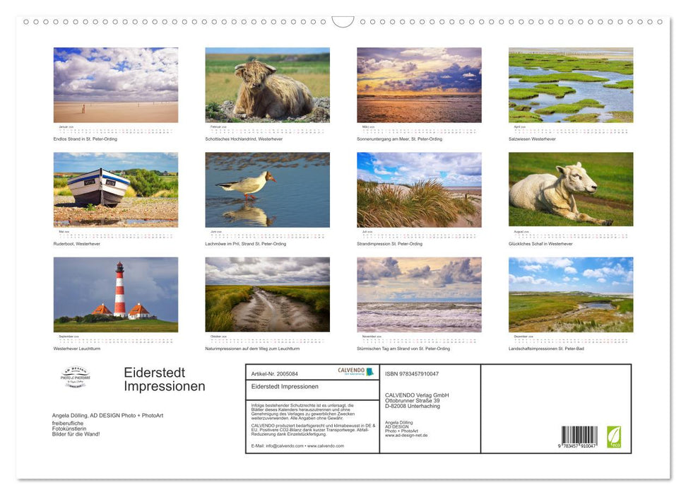 Eiderstedt Impressionen (CALVENDO Wandkalender 2026)