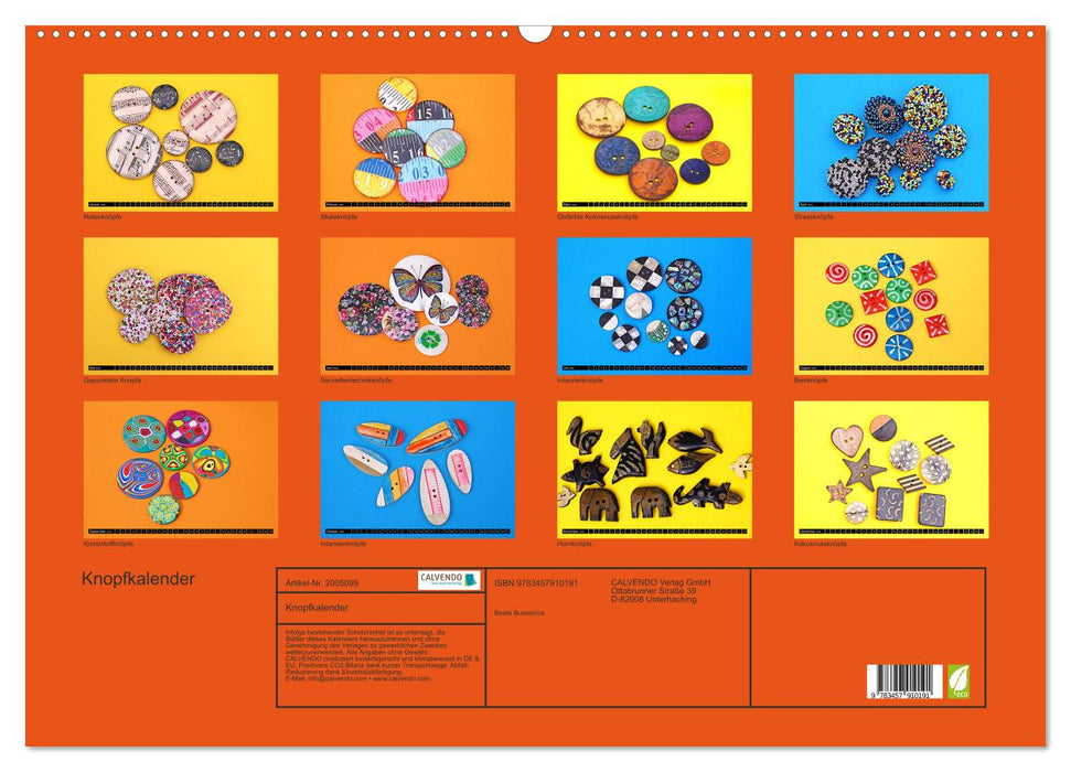 Knopfkalender (CALVENDO Wandkalender 2026)