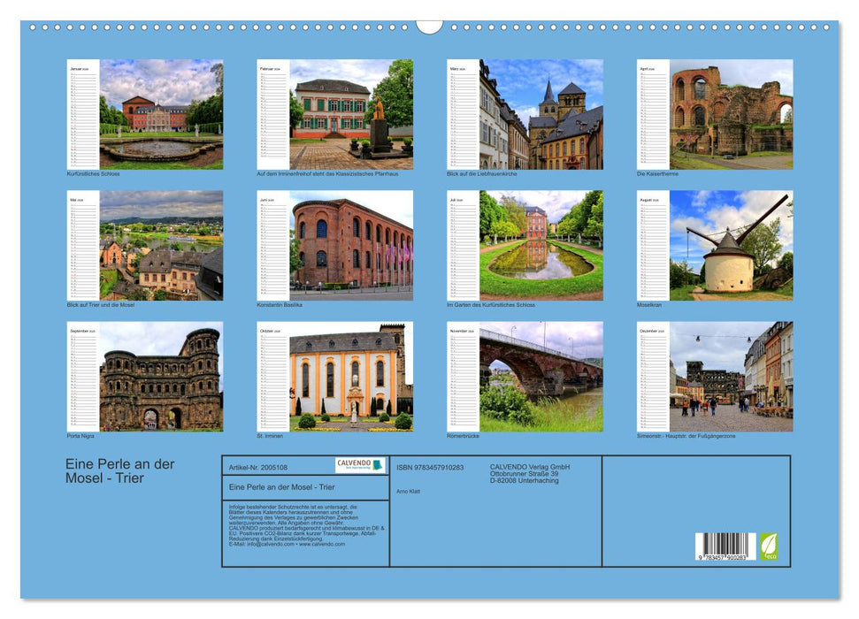 Eine Perle an der Mosel - Trier (CALVENDO Wandkalender 2026)