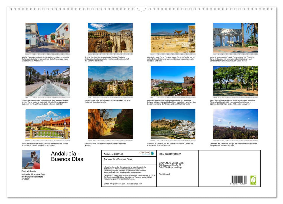 Andalucía - Buenos Días (CALVENDO Wandkalender 2026)