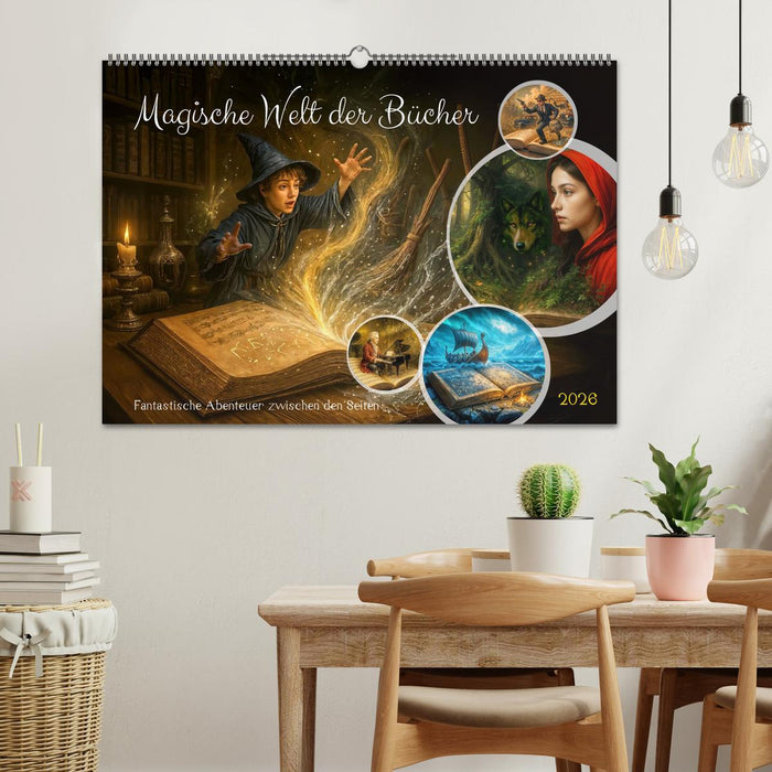 Magische Welt der Bücher - Fantastische Abenteuer zwischen den Seiten (CALVENDO Wandkalender 2026)