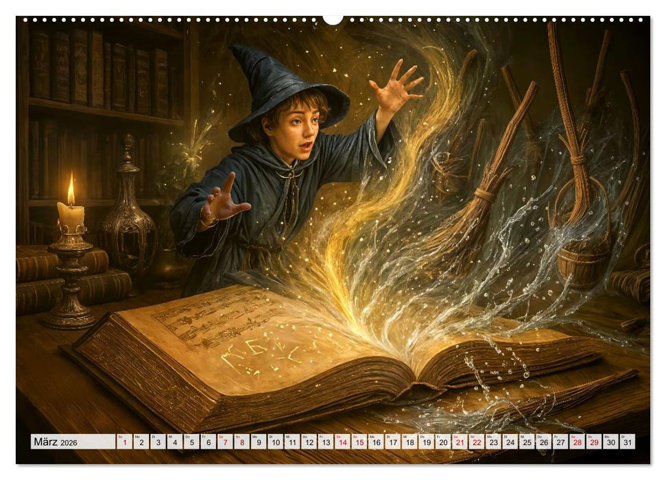 Magische Welt der Bücher - Fantastische Abenteuer zwischen den Seiten (CALVENDO Wandkalender 2026)