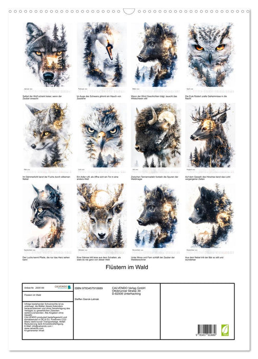 Flüstern im Wald (CALVENDO Wandkalender 2026)