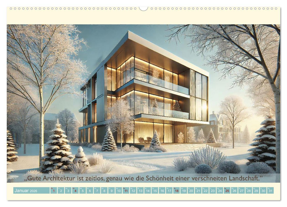 Architektur und Natur im Rhythmus der Jahreszeiten (CALVENDO Wandkalender 2026)