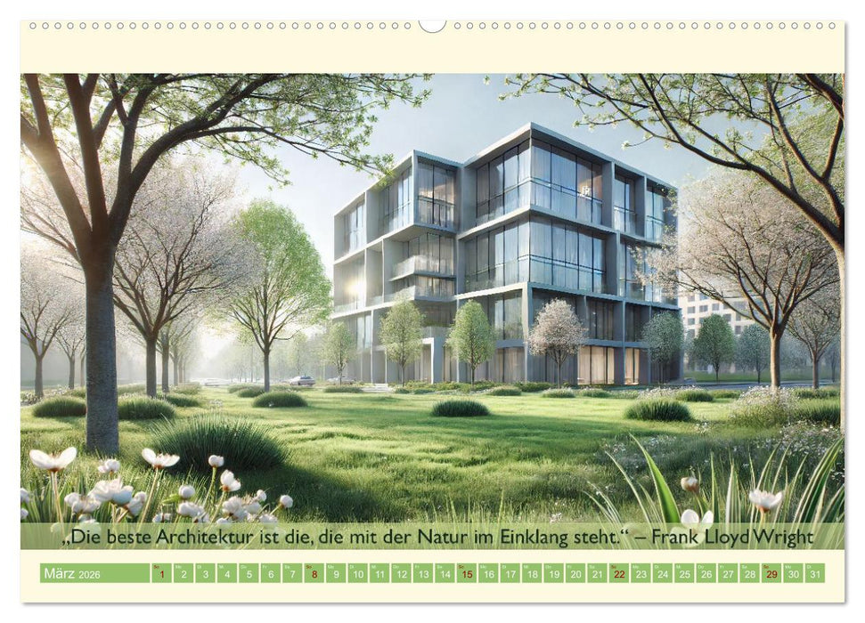 Architektur und Natur im Rhythmus der Jahreszeiten (CALVENDO Wandkalender 2026)