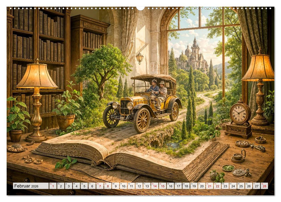Magische Welt der Bücher - Fantastische Abenteuer zwischen den Seiten (CALVENDO Premium Wandkalender 2026)