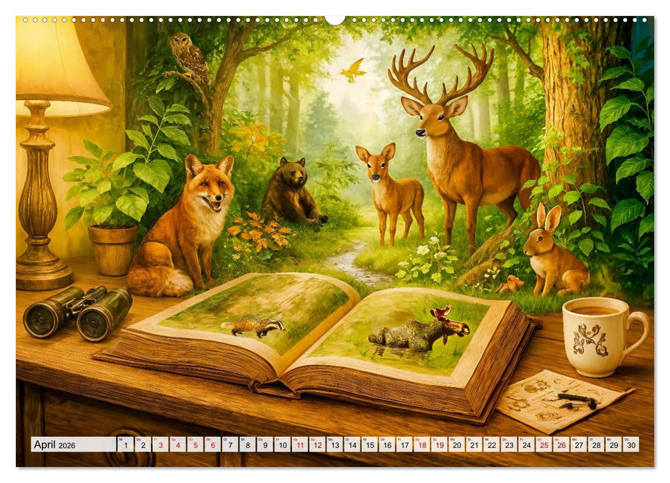 Magische Welt der Bücher - Fantastische Abenteuer zwischen den Seiten (CALVENDO Premium Wandkalender 2026)
