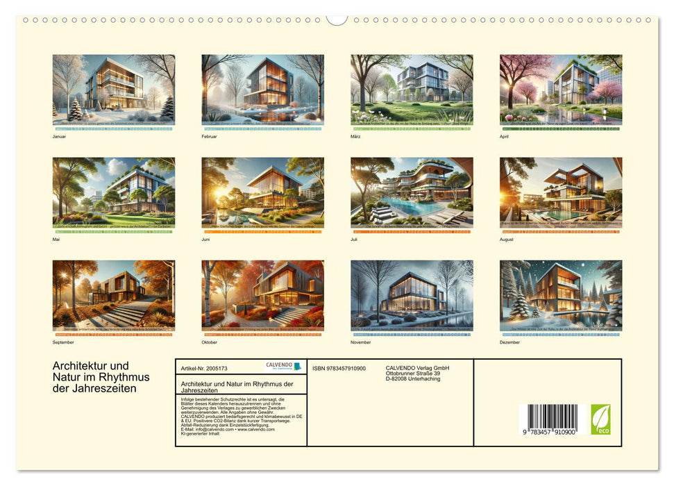 Architektur und Natur im Rhythmus der Jahreszeiten (CALVENDO Premium Wandkalender 2026)