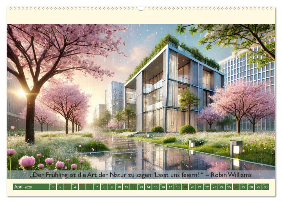 Architektur und Natur im Rhythmus der Jahreszeiten (CALVENDO Premium Wandkalender 2026)