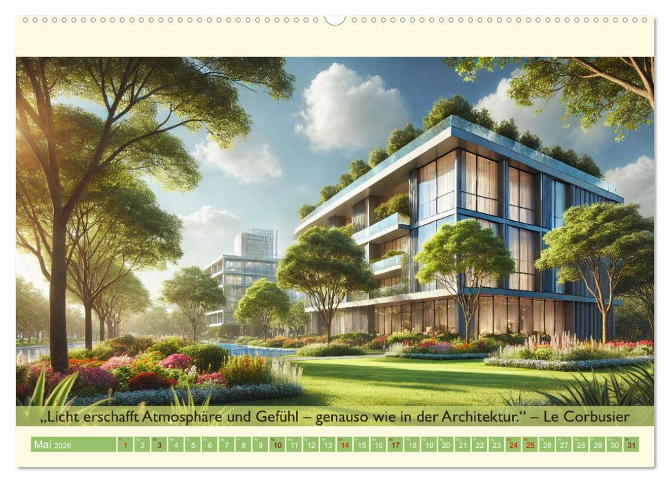 Architektur und Natur im Rhythmus der Jahreszeiten (CALVENDO Premium Wandkalender 2026)
