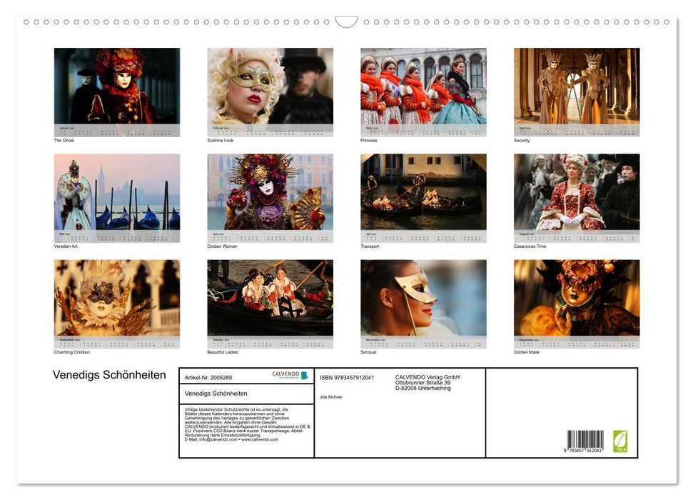 Venedigs Schönheiten (CALVENDO Wandkalender 2026)