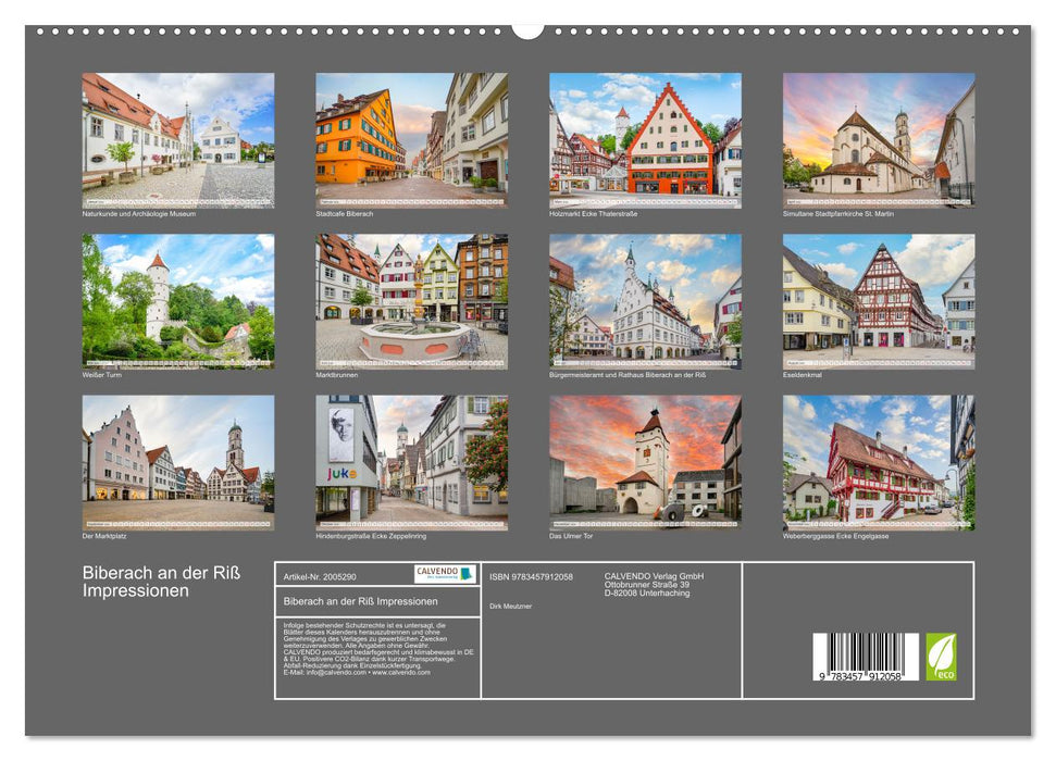Biberach an der Riß Impressionen (CALVENDO Wandkalender 2026)