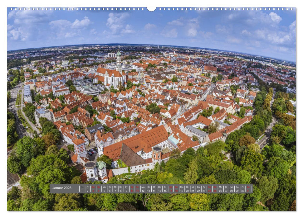 Meine Heimat von oben - Luftbilder von Augsburg (CALVENDO Wandkalender 2026)