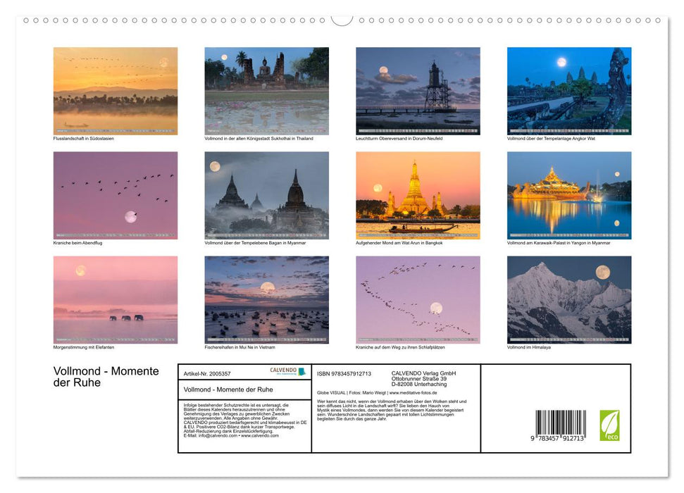 Vollmond - Momente der Ruhe (CALVENDO Wandkalender 2026)