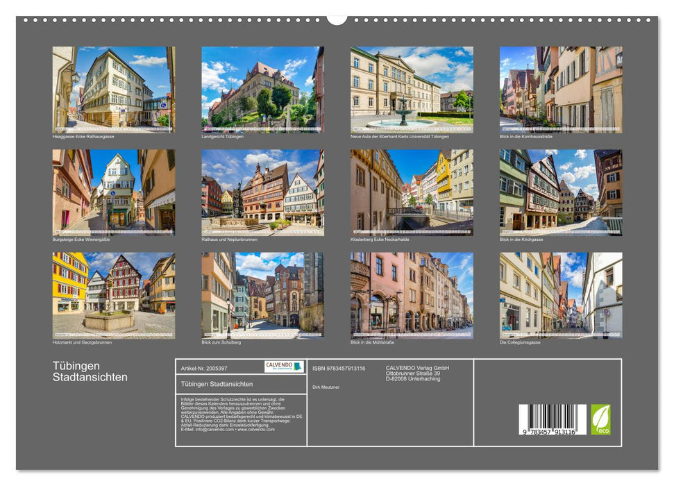 Tübingen Stadtansichten (CALVENDO Wandkalender 2026)