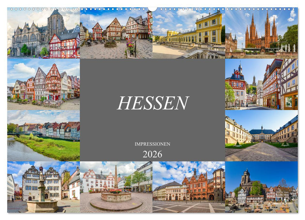 Hessen Impressionen (CALVENDO Wandkalender 2026)