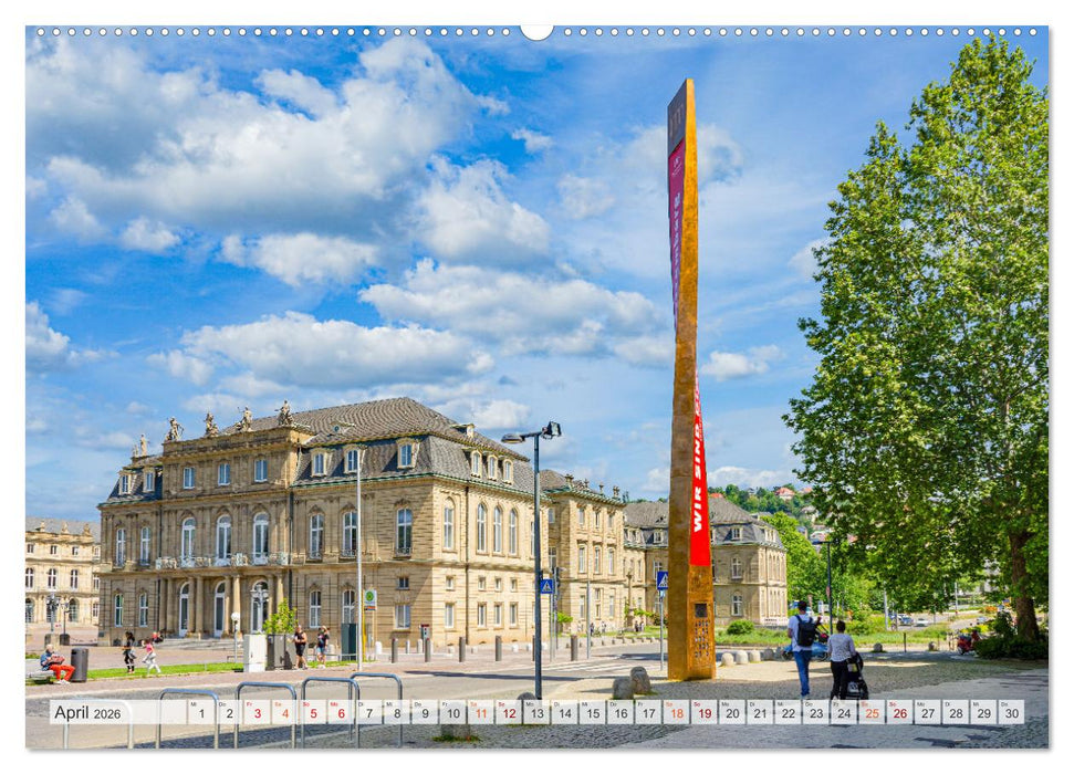 Stuttgart Stadtrundgang (CALVENDO Wandkalender 2026)