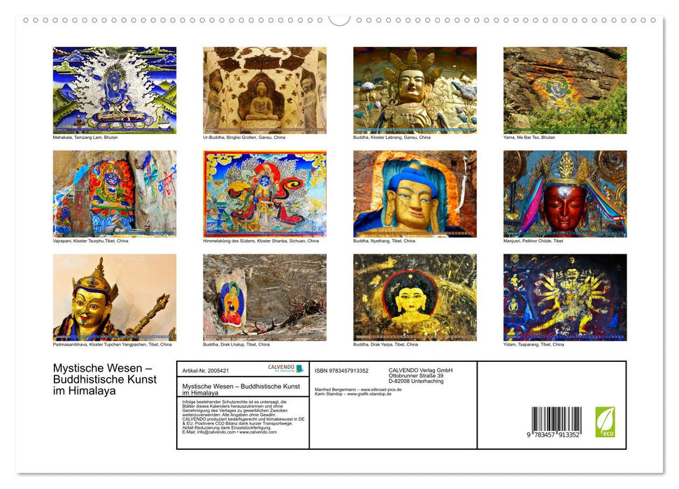 Mystische Wesen – Buddhistische Kunst im Himalaya (CALVENDO Wandkalender 2026)