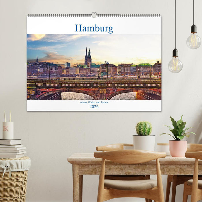 Hamburg sehen, fühlen und lieben (CALVENDO Wandkalender 2026)