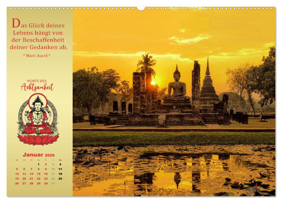 Wege der Achtsamkeit - In der Ruhe liegt die Kraft (CALVENDO Wandkalender 2026)